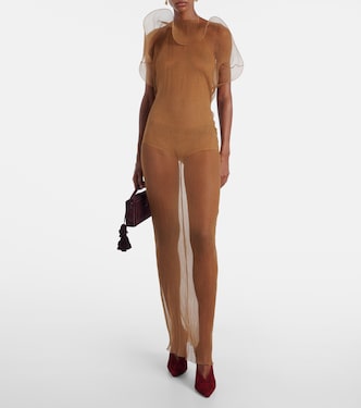 Sheer silk organza gown | Magda Butrym