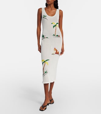 Luma embroidered cotton beach cover-up | Staud