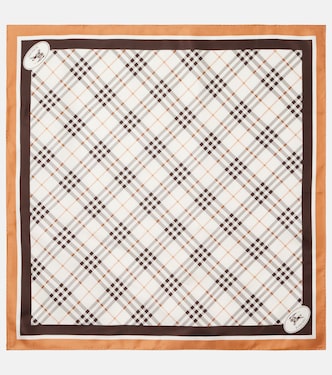 Burberry Check silk twill scarf | Burberry