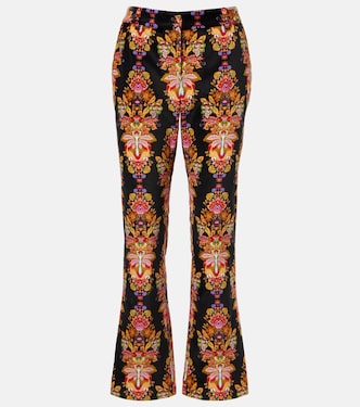 Pantalon évasé 24/7 raccourci imprimé en coton | La DoubleJ