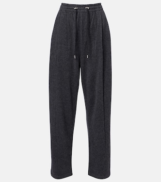 Pantaloni tapered in lana e cashmere | Prada