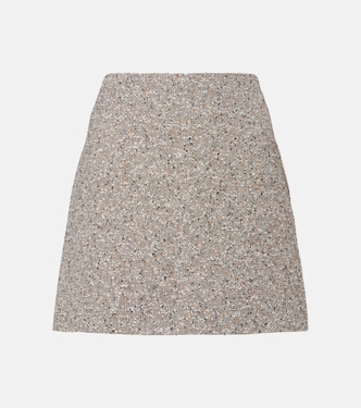 Coci linen-blend tweed miniskirt | Blazé Milano