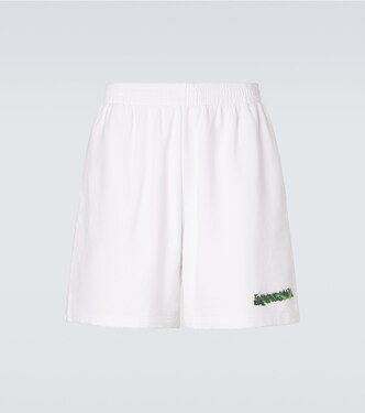 Logo cotton fleece shorts | Balenciaga