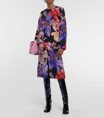 Jupe midi à fleurs | Dries Van Noten