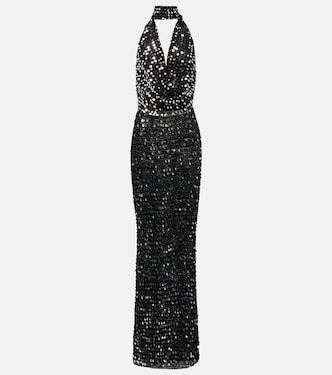 Bellico sequined halterneck maxi dress | Aya Muse