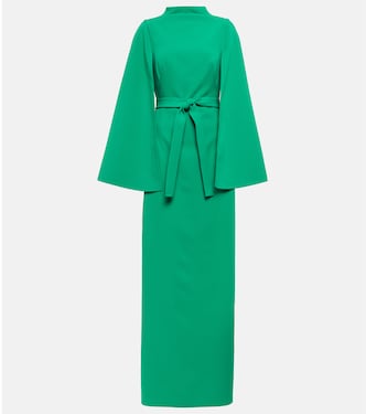 STELLA MCCARTNEY ワンピース Deep V-neck satin maxi 772266 Deep V-neck satin maxi dress in green - Stella Mc Cartney