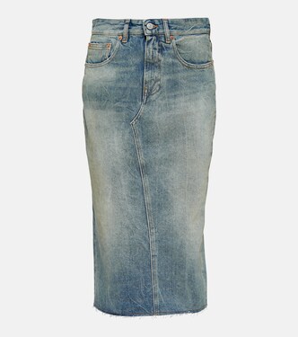 Jupe midi en jean | MM6 Maison Margiela