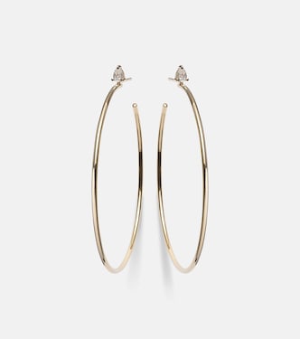 Orecchini a cerchio in oro 18kt con diamanti | Anita Ko
