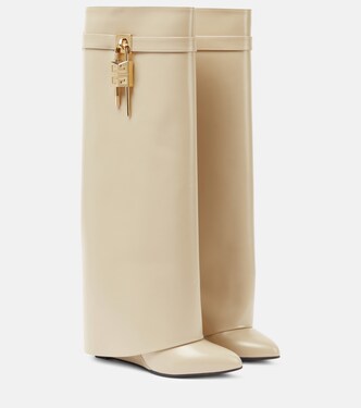Shark Lock leather knee-high boots | Givenchy