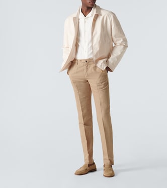 Pantalones slim de lino y algodón | Incotex