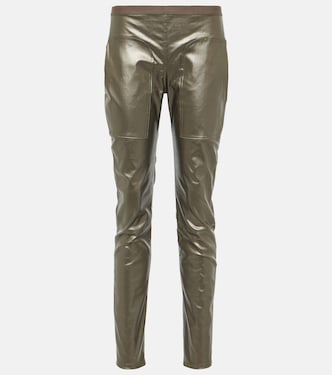Metallic denim leggings  | Rick Owens