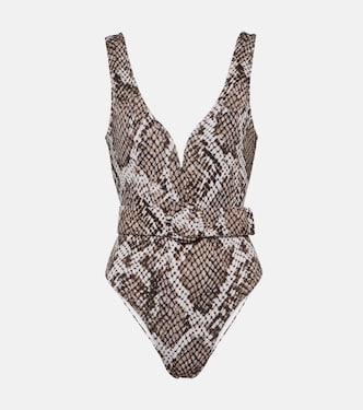 Kiki snake-effect swimsuit | Alexandra Miro