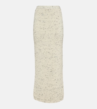 Ribbed-knit wool maxi skirt | Bottega Veneta