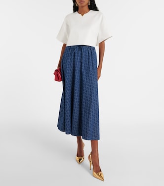 Falda midi Toile Iconographe de denim | Valentino