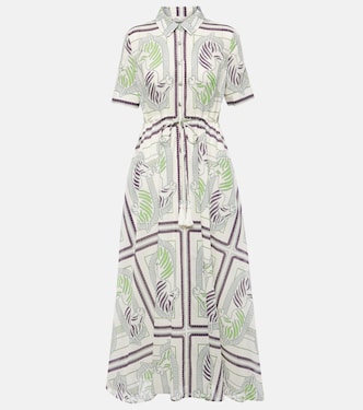 Vestido camisero de algodón estampado | Tory Burch