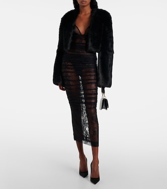 Giacca cropped in shearling | Dolce&Gabbana