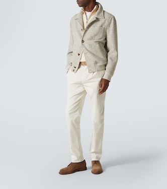 Stringate in suede | Brunello Cucinelli