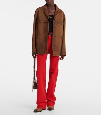 Cotton corduroy wide-leg pants | Prada
