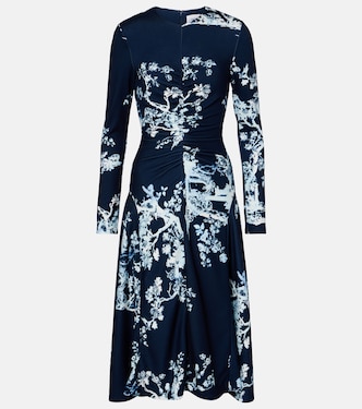 Floral gathered midi dress | Erdem