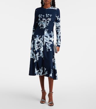 Floral gathered midi dress | Erdem