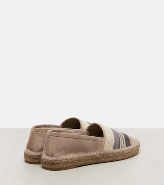 Espadrilles aus Veloursleder mit Pailletten | Brunello Cucinelli