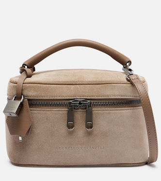 Sartorial Icon Small suede tote bag | Brunello Cucinelli