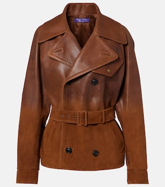 Chaqueta cruzada de piel | Ralph Lauren Collection