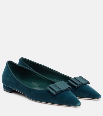 Reador velvet ballet flats | Manolo Blahnik