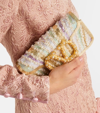 Locò Small embellished satin shoulder bag | Valentino Garavani