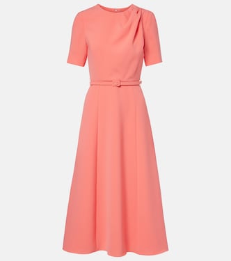 Belted crêpe midi dress | Carolina Herrera