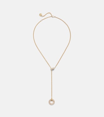 Halskette Orbit Lariat aus 18kt Gelbgold mit Diamanten | Shay Jewelry