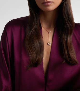 Orbit Lariat 18kt gold necklace with diamonds | Shay Jewelry
