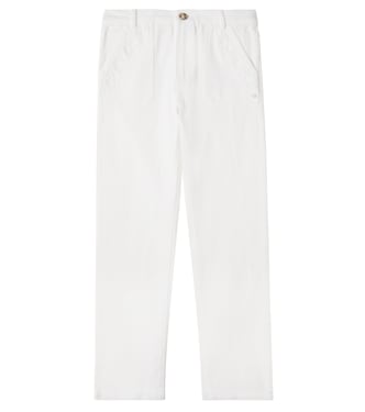 Pantaloni in twill di cotone con ricamo | Tartine et Chocolat