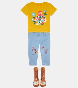 Printed cotton jersey T-shirt | Stella McCartney Kids