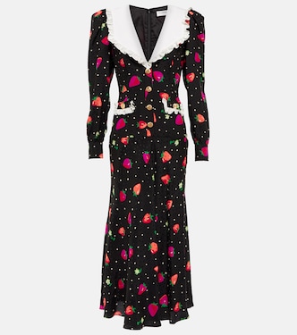 Vestido midi en jacquard de seda | Alessandra Rich