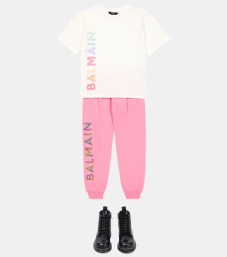 T-Shirt aus Baumwoll-Jersey | Balmain Kids