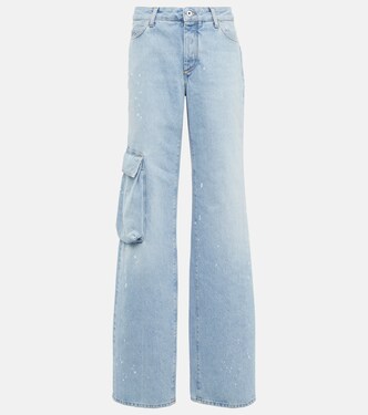 Jeans larghi Toybox a vita alta | Off-White