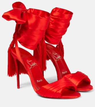 Sandali Sevillana 100 in crêpe satin | Christian Louboutin