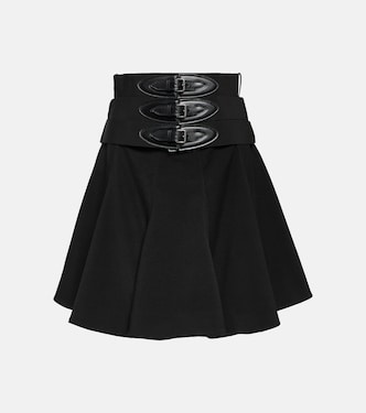 Minifalda de lana con cinturón | Alaïa