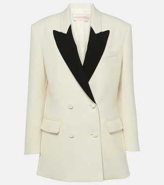 Blazer en crêpe de laine mélangée | Valentino
