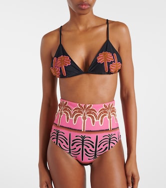 Braga de bikini de tiro alto estampada | Johanna Ortiz