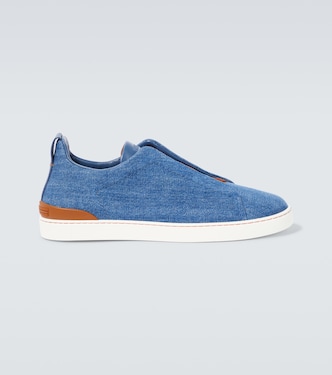 Sneakers Triple Stitch aus Denim | Zegna