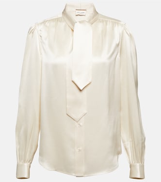 Bluse aus Seidensatin | Saint Laurent