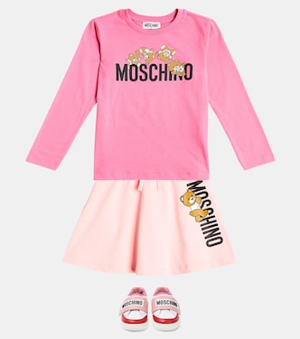 Set aus Longsleeve und T-Shirt aus Jersey | Moschino Kids