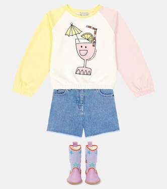 Shorts de denim con flecos | Stella McCartney Kids