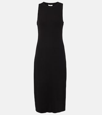 Robe midi en maille jersey côtelée | Vince
