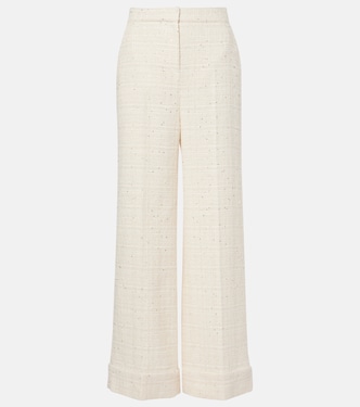 Sequined tweed wide-leg pants | Valentino