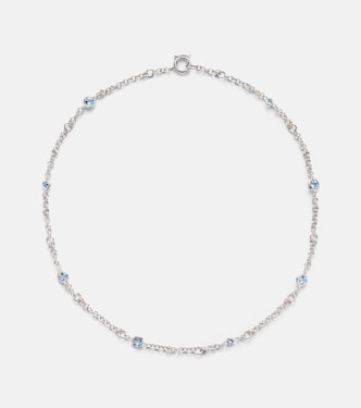Gravity Estrella sterling silver necklace with aquamarines | Spinelli Kilcollin
