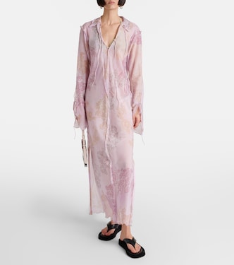 Abito midi in chiffon di cotone e seta | Acne Studios