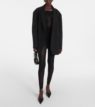 Jumpsuit in maglia traforata con pizzo | Wolford